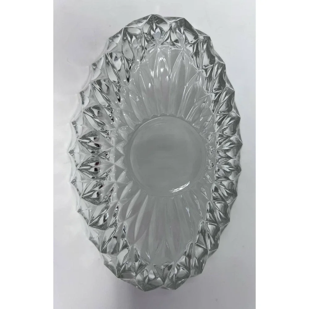 Clear Diamond Cut Oblong Dish 7‎ 1/2